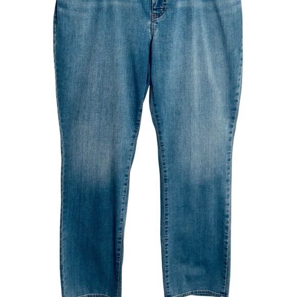 NWT Talbots Jeans Woman's 16W Plus Denim High Waist Straight Leg Denim - Picture 4 of 15